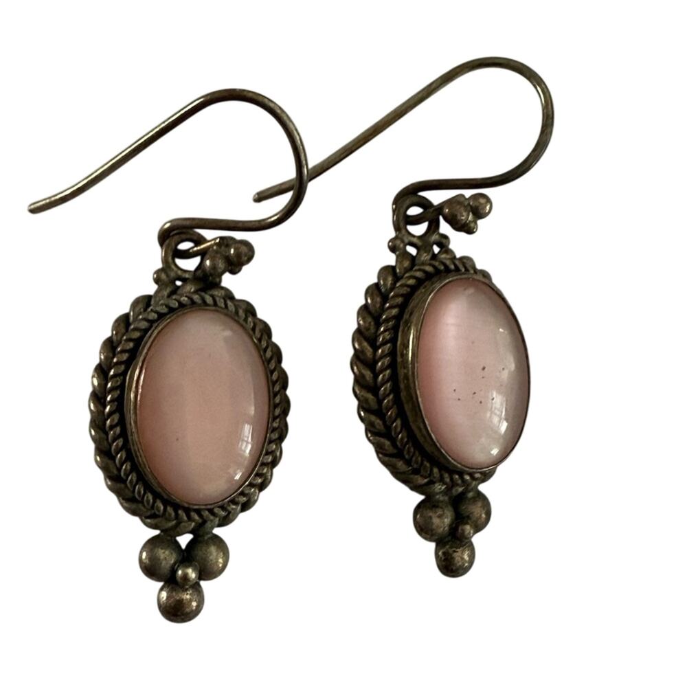 Suarti BA 925 Sterling Silver Pink Earrings